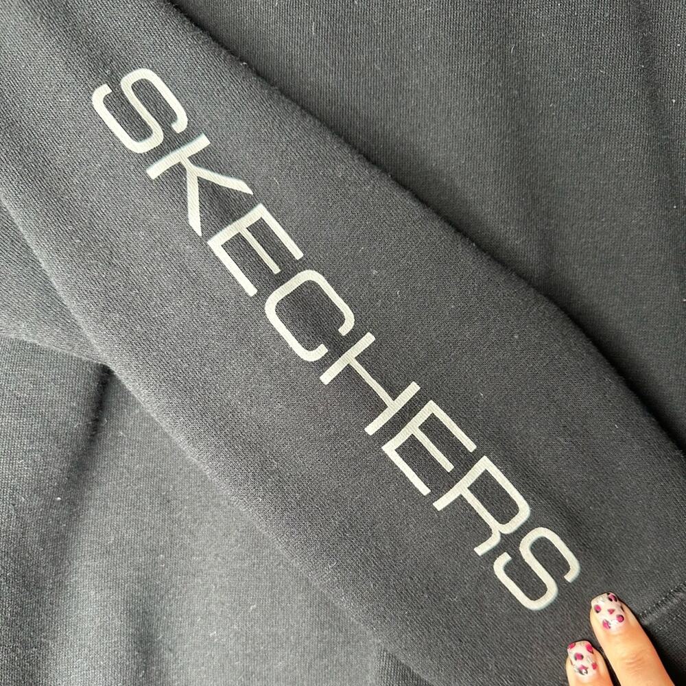 SKECHERS Womens Casual Black Logo Crew Neck Pullover Sweatshirt Size XS - Picture 6 of 8
